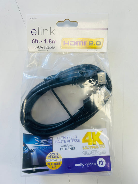 E LINK HDMI 2.0 HIGH SPEED ULTRA 4K (6FEET 1.8M)