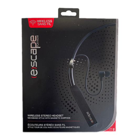 Escape Platinum Wireless Stereo Headset - Neckband Style with Magnetic Earbuds