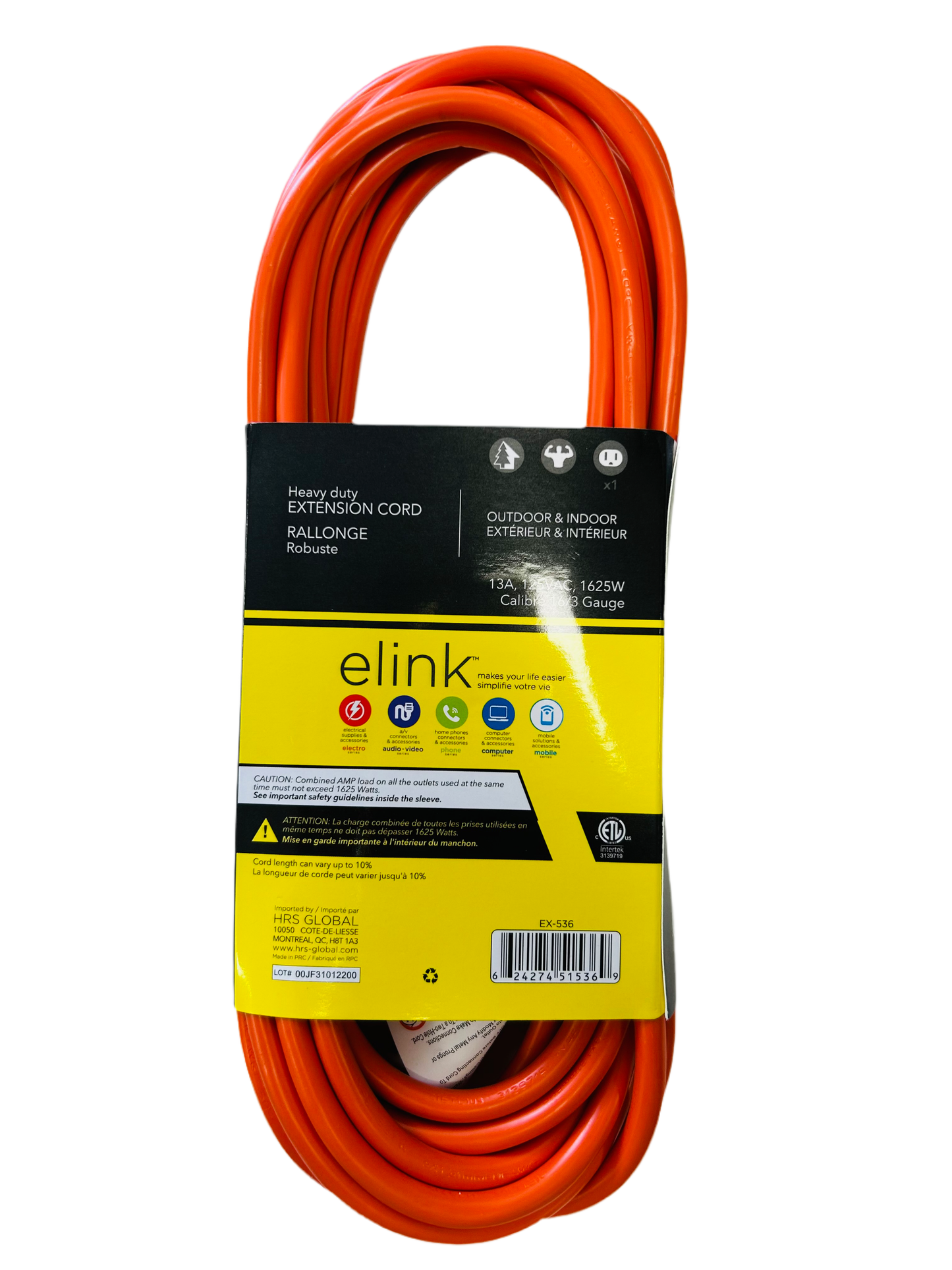 E LINK HAVY DUTTY EXTENSION CORD (25FEET 7.6M)OUTDOOR &INDOOR 1 OUTLET