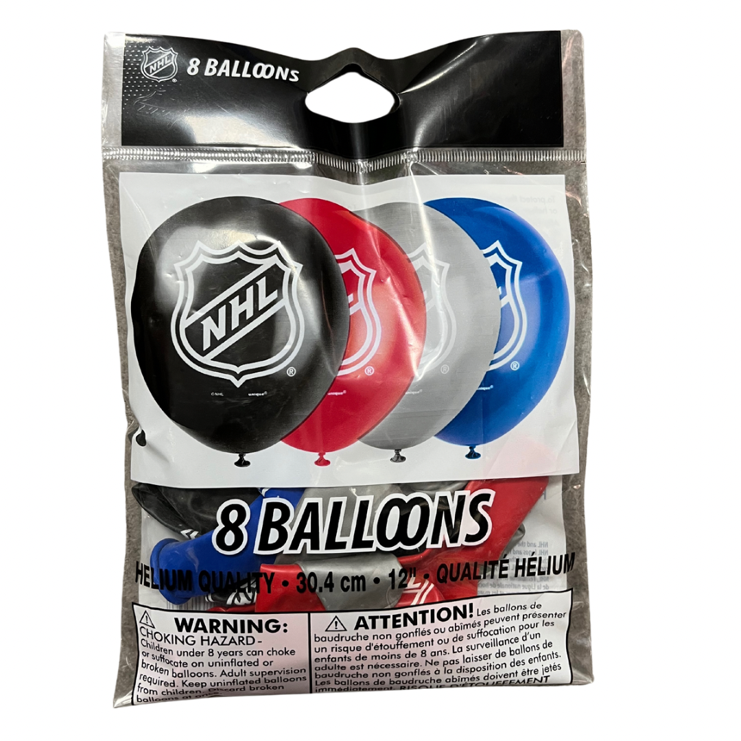 12” Character-Themed Balloons - Minnie Mouse, LOL, NHL, Batman (8 Pack)