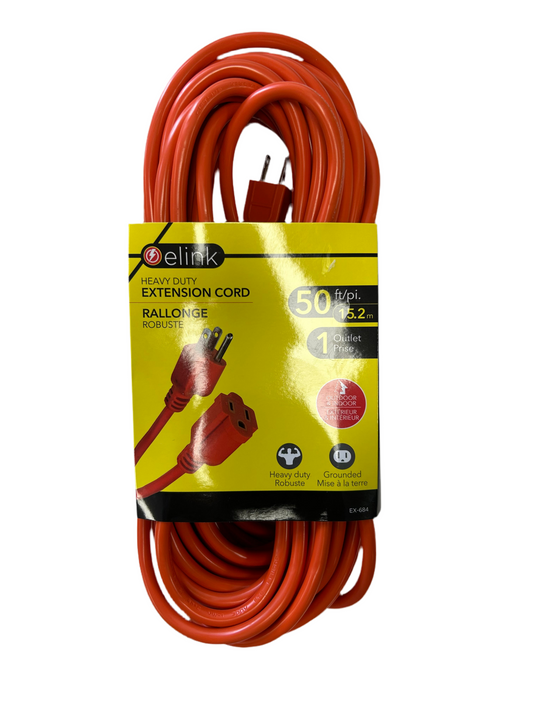 E LINK HAVY DUTTY EXTENSION CORD (50FEET 7.6M)OUTDOOR &INDOOR 1 OUTLET