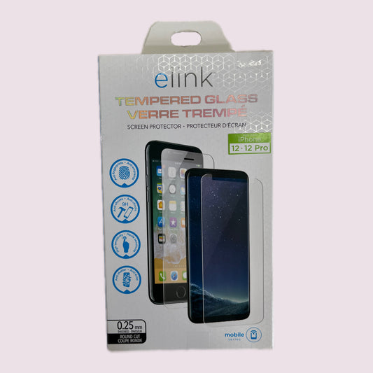 Elink Tempered Glass Screen Protector for iPhone 12/12 Pro