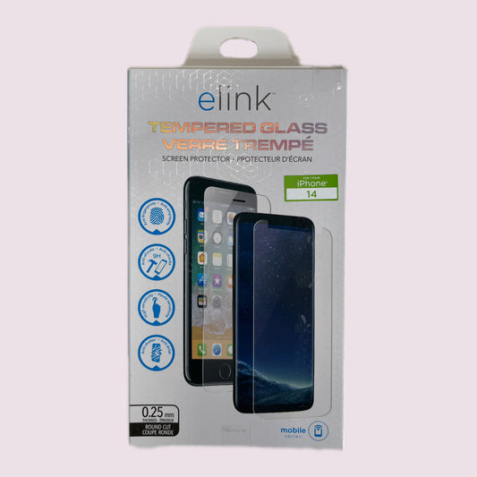 Elink Tempered Glass Screen Protector for iPhone 14