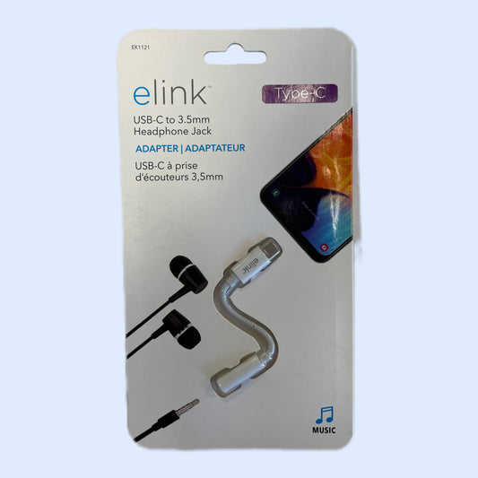 Elink USB-C to 3.5mm Headphone Jack Adapter - High-Quality Audio Converter