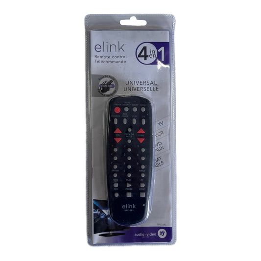 Elink 4-in-1 Universal Remote Control - Palm-Size, Easy to Use