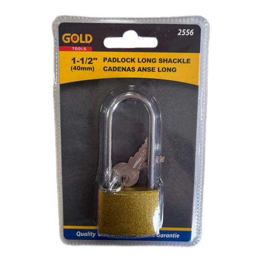 Gold Tools Padlock Long Shackle (1-1/2”, 40mm)