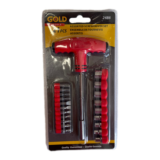 Gold Tools Assorted Screwdriver Set (21 PCS)