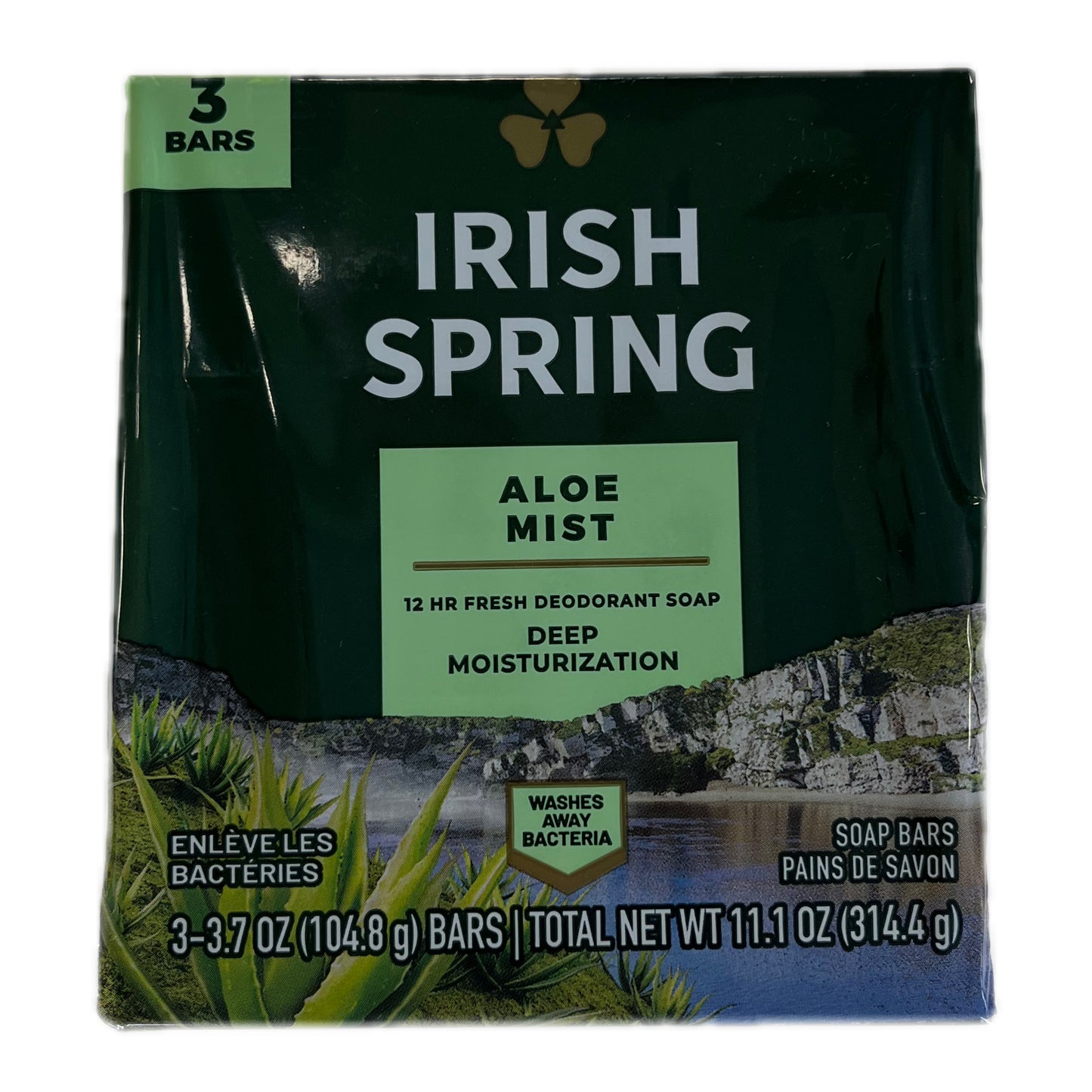 Irish Spring Aloe Mist Deodorant Soap - 3 Bars (Deep Moisturization)