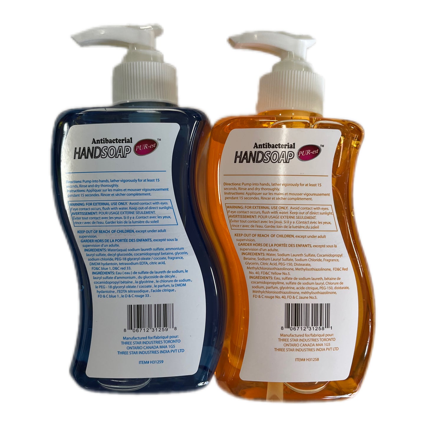 PUR-est Antibacterial Hand Soap - Clear & Gold (500mL)