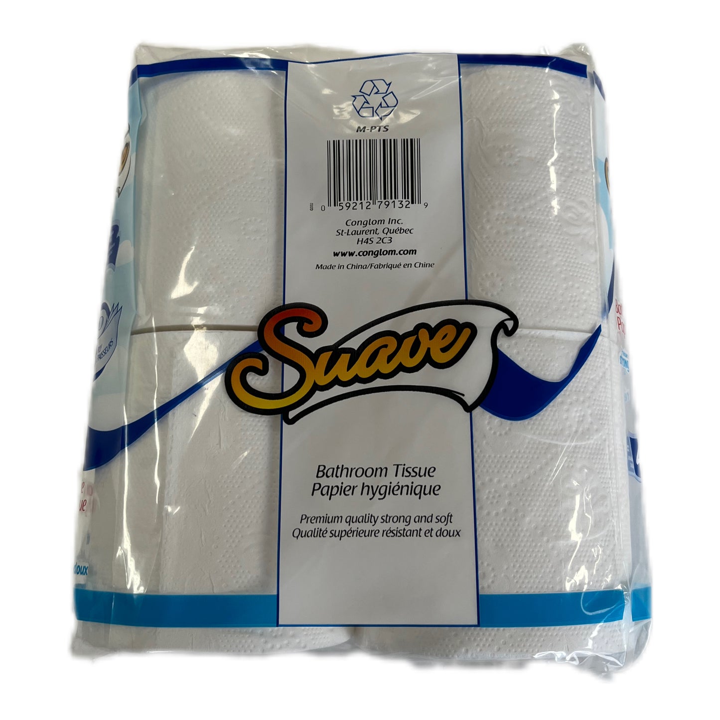 Suave 3-Ply Bathroom Tissue - 4 Double Rolls (Equivalent to 8 Single Rolls)